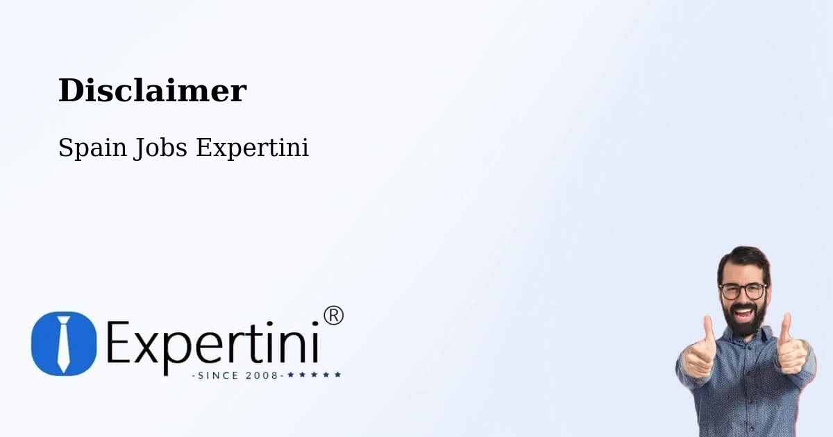 Disclaimer – Perdiguera - Spain Jobs Expertini